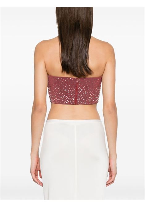 Brown crystal-embellished top Alex perry - women ALEX PERRY | T0244CGNC